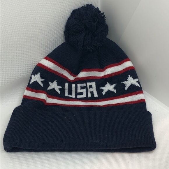 NWT, Ugly Stuff USA Beanie with Pom Pom, OS - Picture 1 of 5